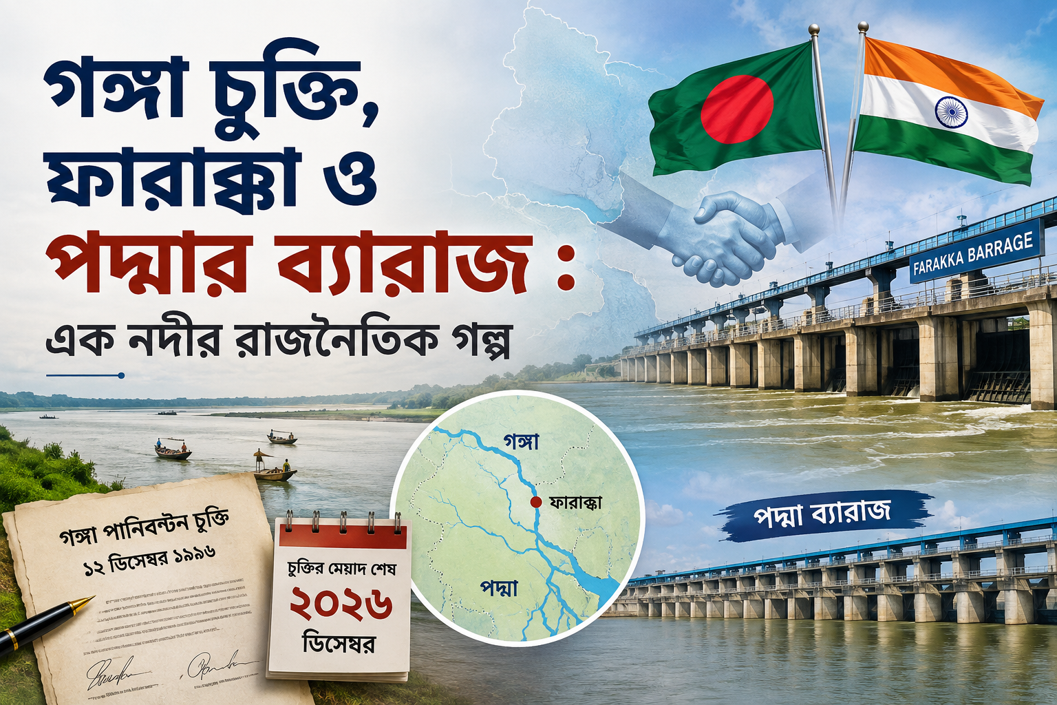 গঙ্গা চুক্তি, ফারাক্কা ও পদ্মার ব্যারাজ