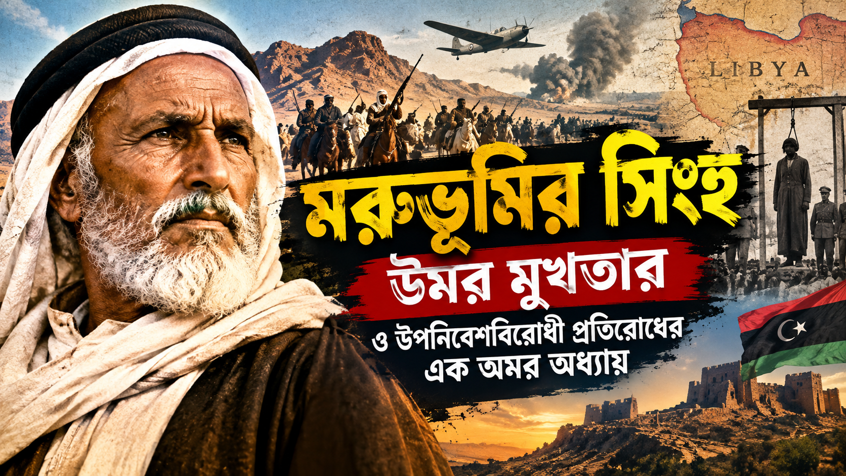 মরুভূমির সিংহ উমর মুখতার ও উপনিবেশবিরোধী প্রতিরোধের এক অমর অধ্যায়