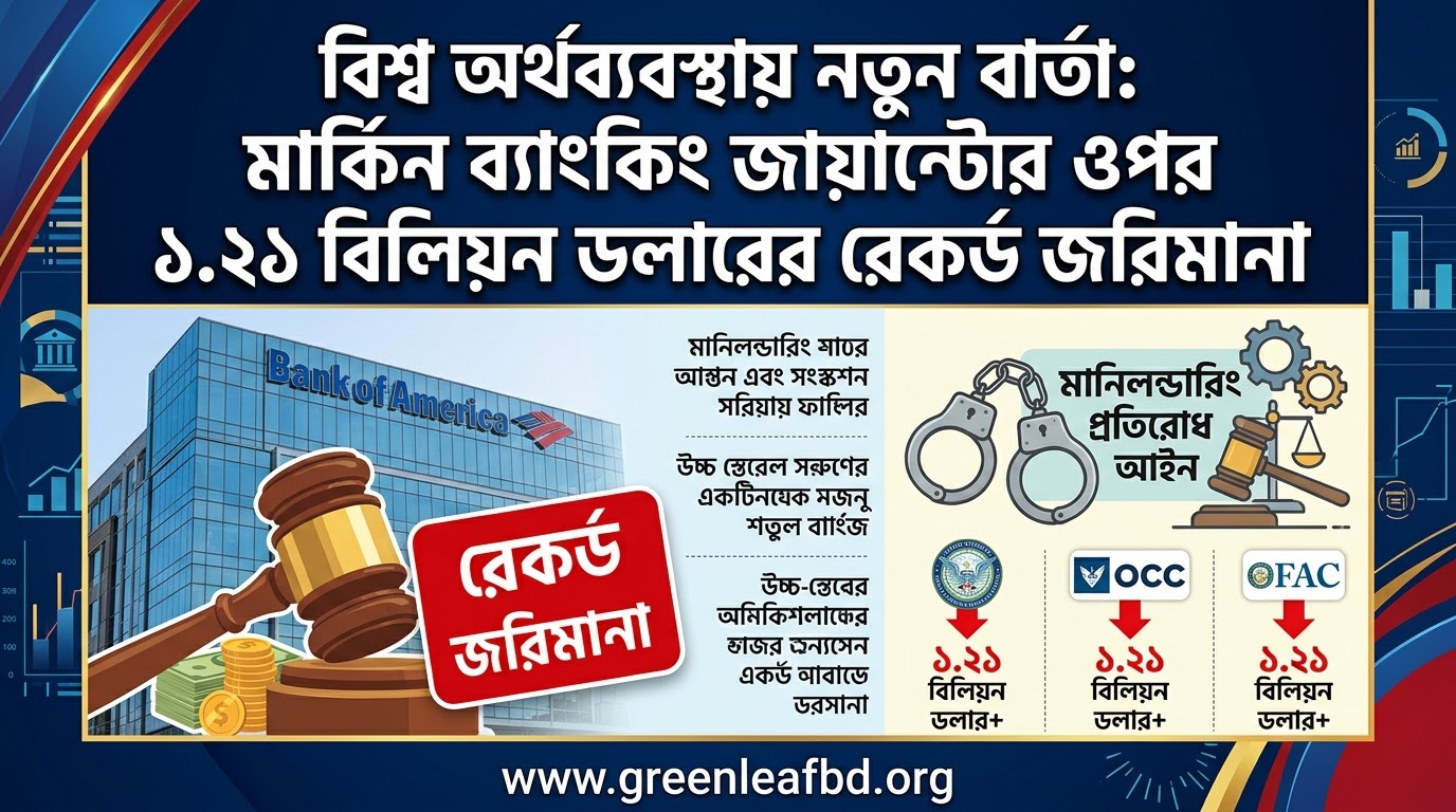 মার্কিন ব্যাংকিং জায়ান্টের ওপর ১.২১ বিলিয়ন ডলারের রেকর্ড জরিমানা
