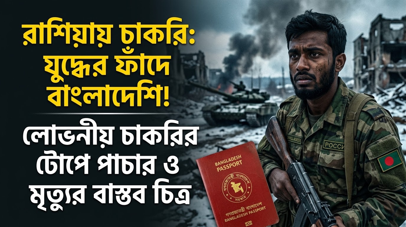 রাশিয়ার ইউক্রেন যুদ্ধে বাংলাদেশি লোভনীয় চাকরির টোপে পাচার ও প্রাণহানির বাস্তব চিত্র