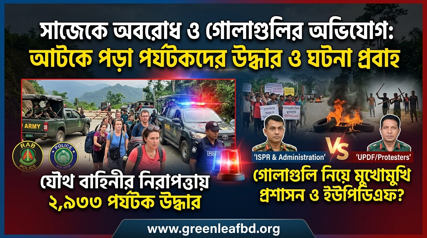 সাজেকে অবরোধ ও গোলাগুলি